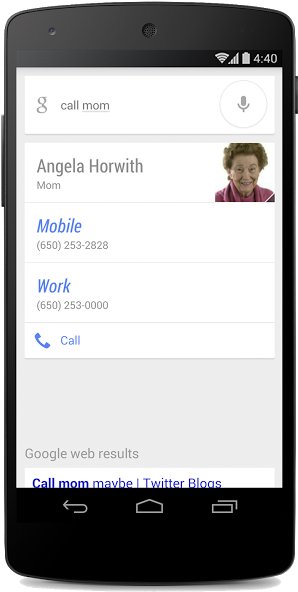 Call Mom - Ok Google Call Mom (506x675), Png Download