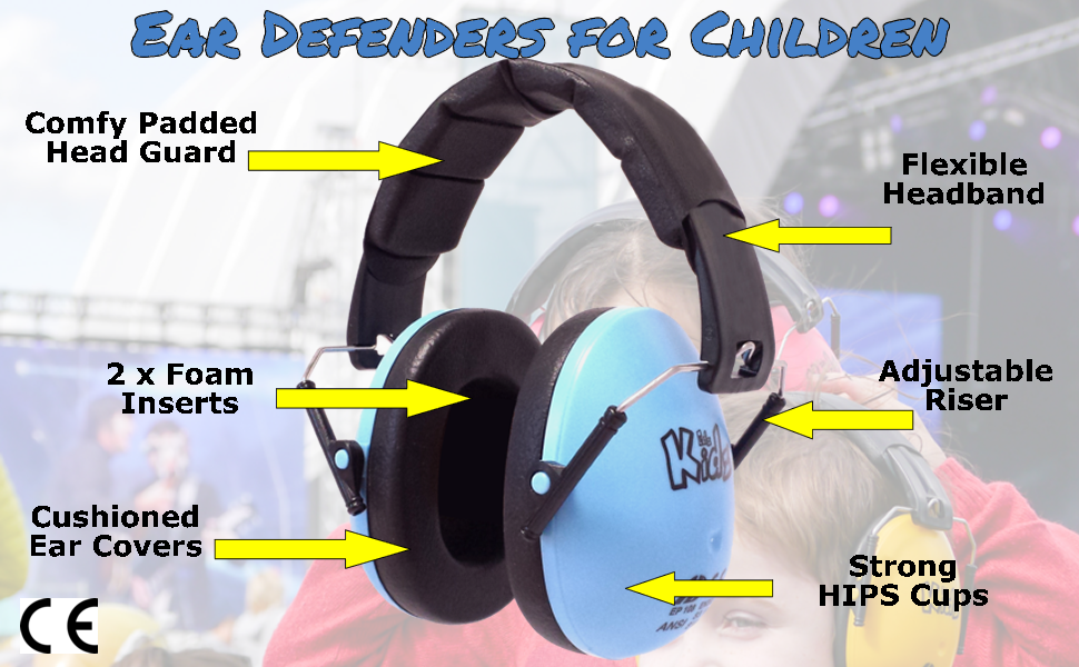 Edz Kidz Info Big - Ear Defenders Kids (970x600), Png Download