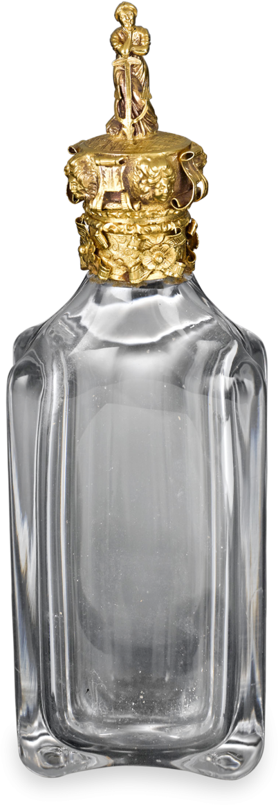 French Rock Crystal Perfume Bottle By Fossin And Son - Bottle (1250x1250), Png Download