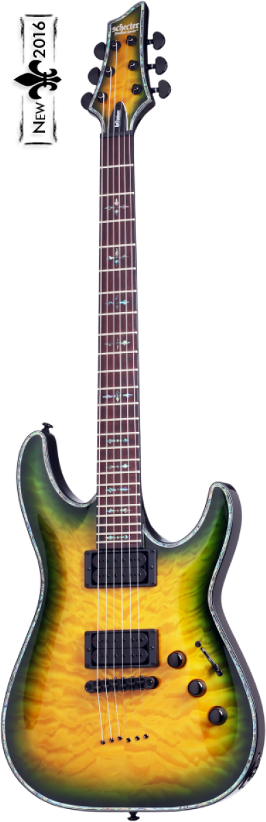Schecter Guitar Hellraiser C-1 P Dragon Burst (1200x1200), Png Download