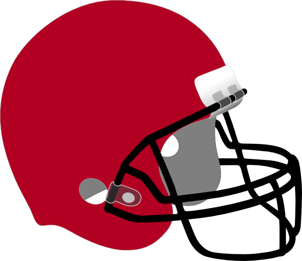 Crimson Football Clip Art At Clker Com - Football Helmet Transparent (600x519), Png Download