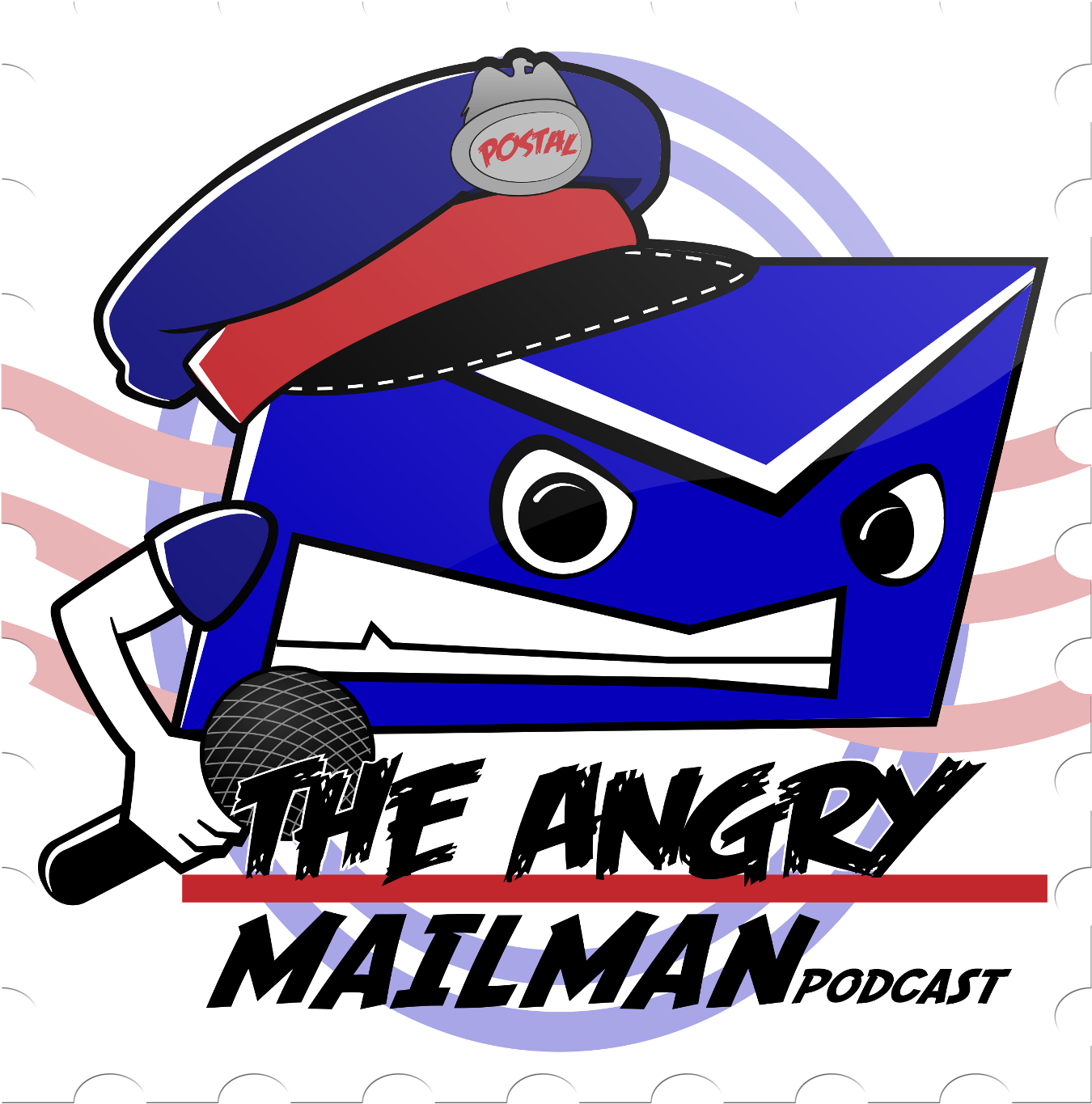 Angry Mailman 2500x2500 Drinking Glass (1400x1400), Png Download