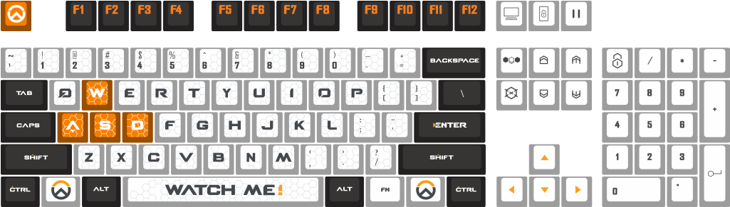 Watch Me By Alex St Gelais 104 Key Custom Cherry Mx - Computer Keyboard (1024x683), Png Download