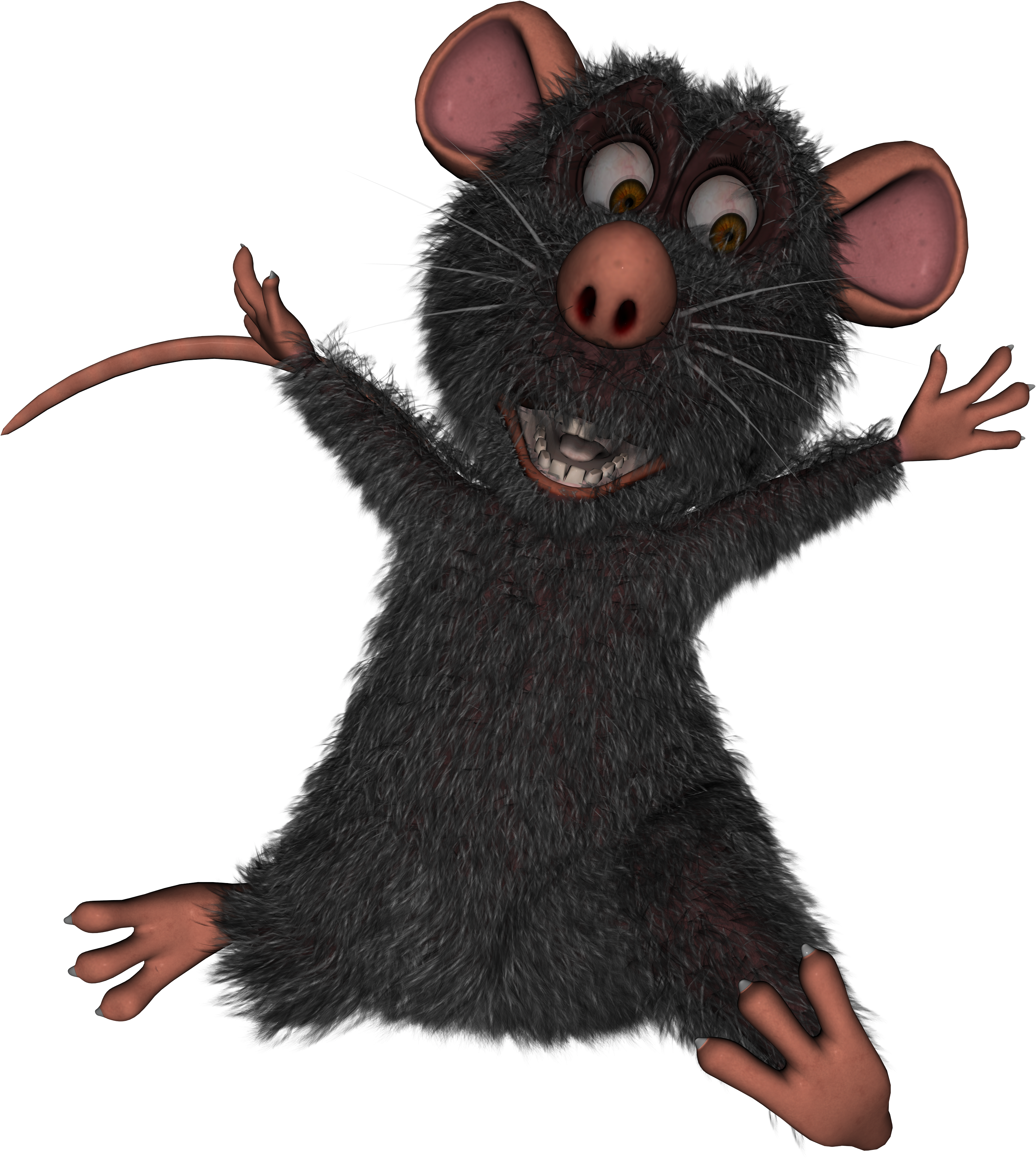 Rat, Render, Rodent, Character, Cartoon, Hq Photo - Rodent (3750x3750), Png Download