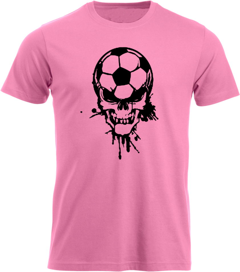 Football Skull Pink - Soccer Futball Head Skull Die Hard Sports Fan T Shirt (1000x1000), Png Download