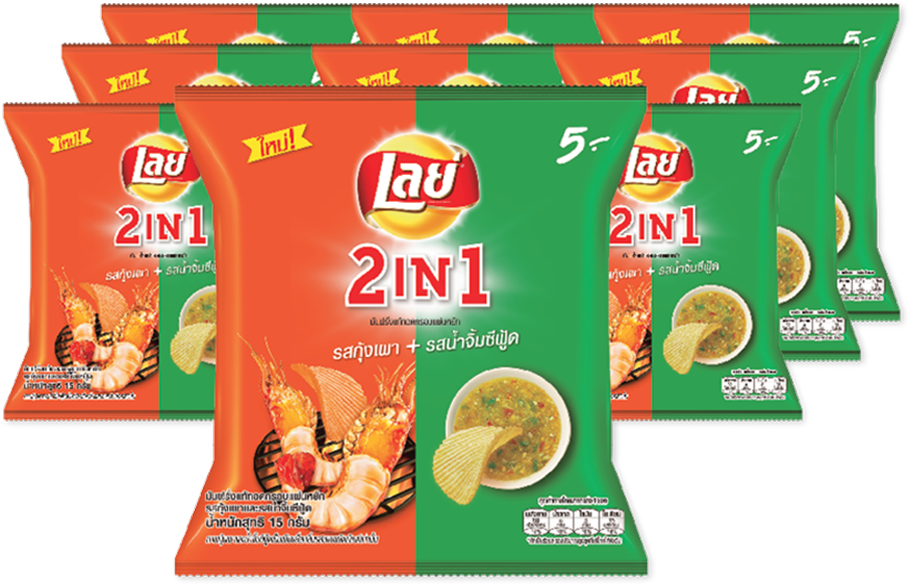 โปรโมชั่น Lay's 2in1 Potato Chip Grilled Shrimp/seafood - Lays (1000x1000), Png Download