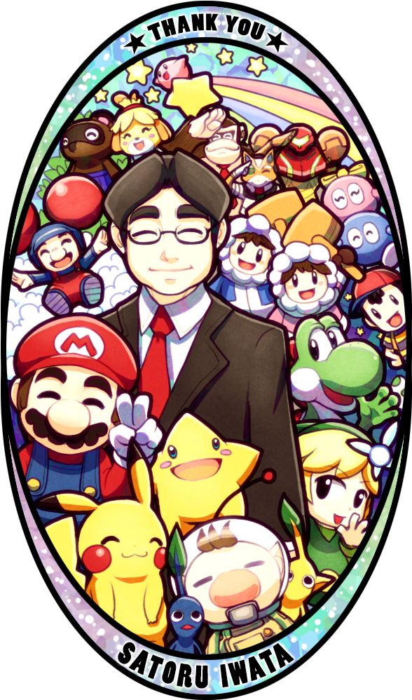 Tanukichi, Shizue, Nana, Popo, Pikmin, And Etc - Mr Iwata Fan Art (604x997), Png Download