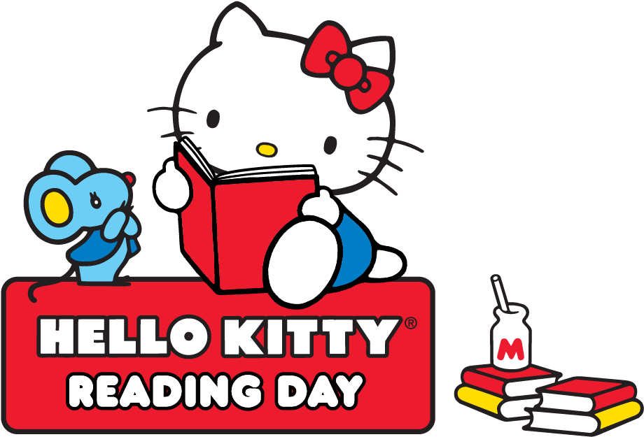 Promotions Hello Kitty Reading At Sanrio - Hello Kitty School Png (920x625), Png Download