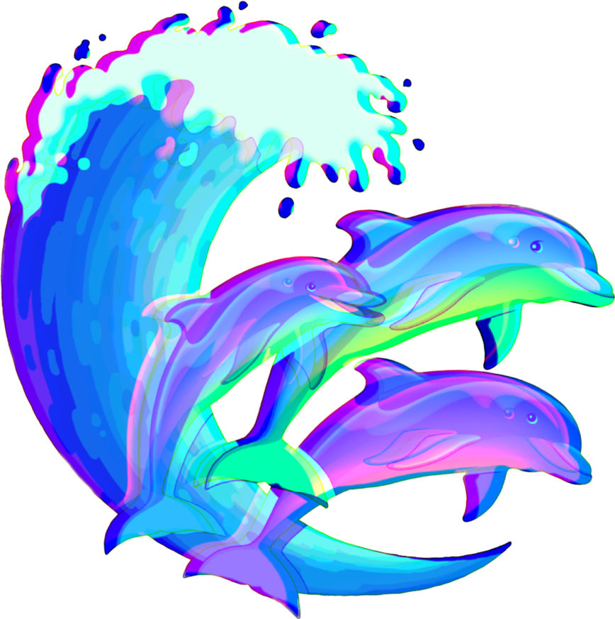 Clipart Dolphins (868x873), Png Download