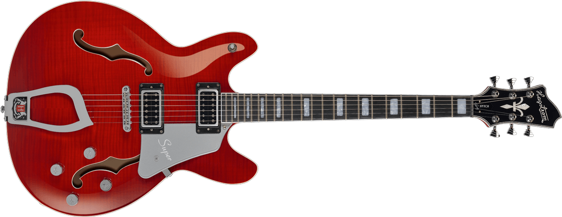 Hagstrom Super Viking Wild Cherry Transparent Front - Epiphone Inspired By 1966 Century (1140x445), Png Download