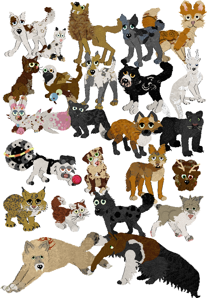 Row 1 Radio/sketchi, Phillip/lovecraft, Vega/katherine, - Animal Figure (700x1000), Png Download