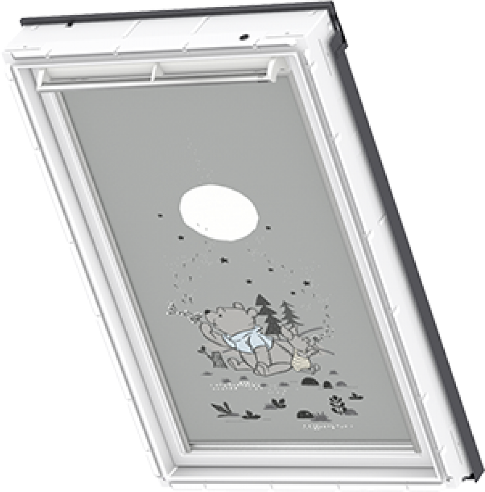 Search Image For Velux Blackout Blind Winnie & Dandelion - Velux Dml Sk08 0705 Electric Blackout Blind - Grey (1000x1000), Png Download