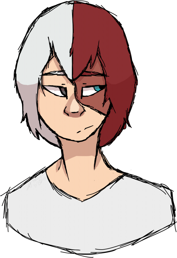 Shouto Todoroki - Cartoon (678x1000), Png Download