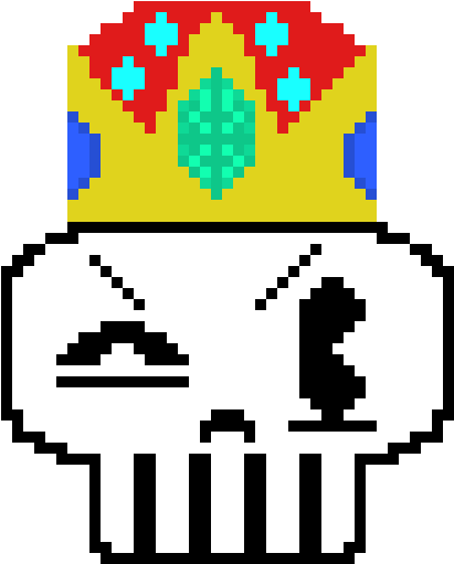 King Skull Wink (760x590), Png Download
