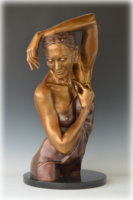 Après Le Bain Bronze Sculpture By David Varnau - Statue (464x700), Png Download