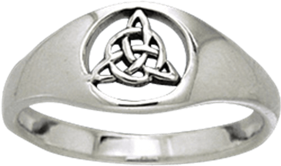 Celtic Trinity Knot Ring - "celtic Trinity Knot Ring" (555x555), Png Download