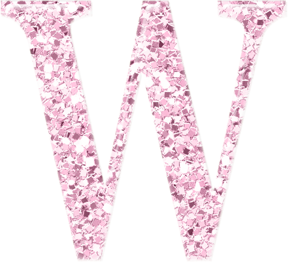 B *✿* Bling Rosa Pastelw - Alphabet Glitter Pink (1024x1024), Png Download