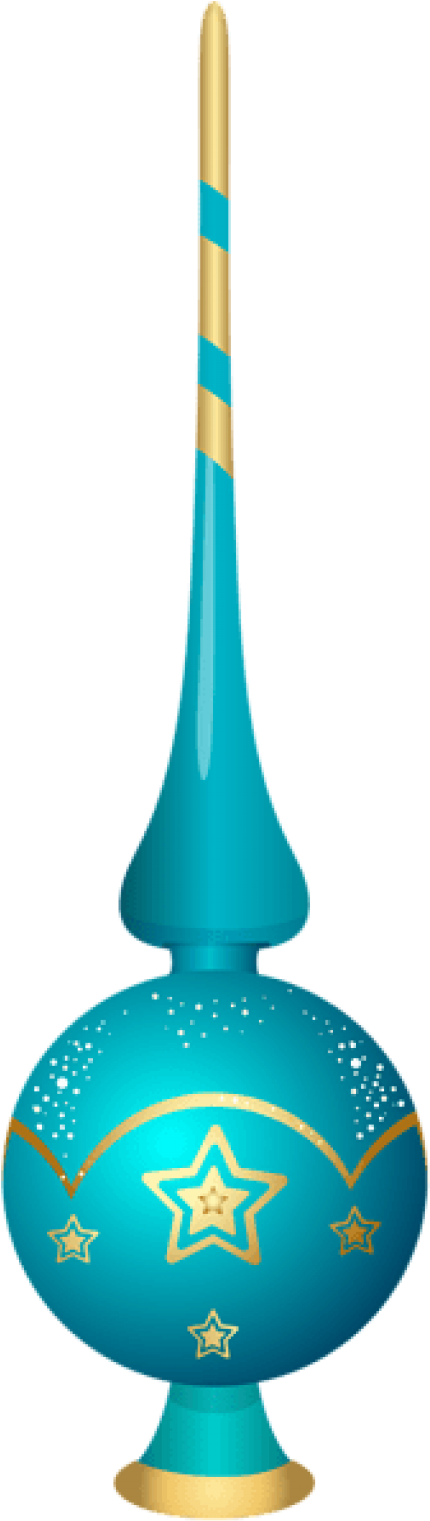 Blue Christmas Tree Top Ornament Png - Christmas Tree Top Png (480x1532), Png Download