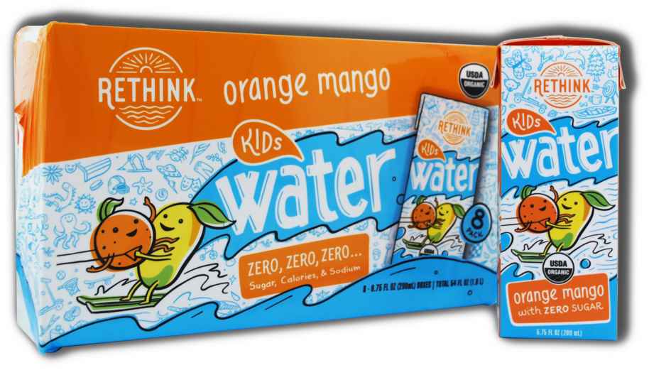 Orangemango Facts Orangemango - Rethink Kids Water Fruit Punch Flavored Water (1000x599), Png Download