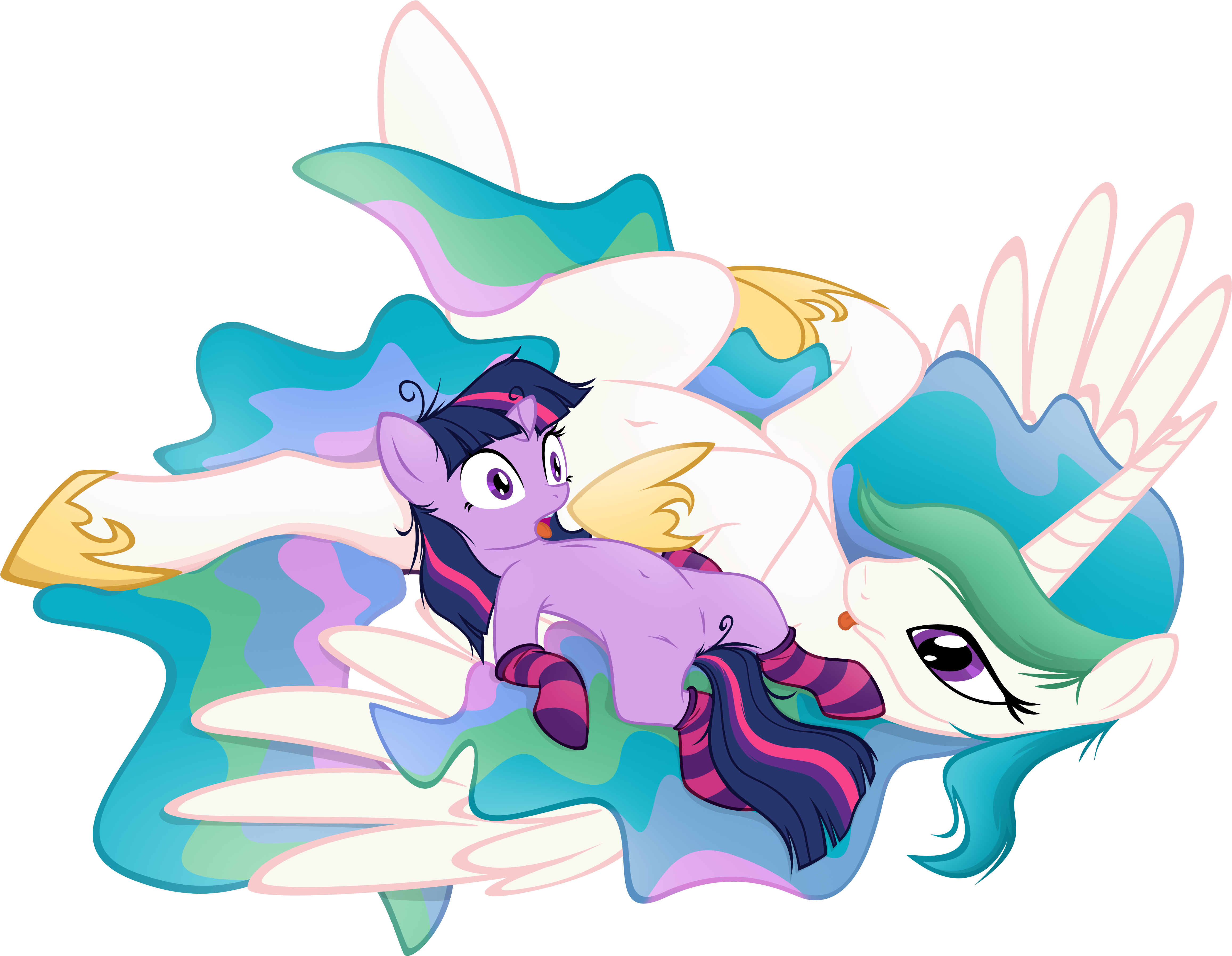 Respond - Celestia X Twilight Nsfw (5000x3610), Png Download