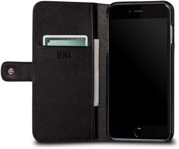 Sena Antorini Wallet Case For Iphone 8/7/6 *plus* Black - Iphone 6s (640x640), Png Download