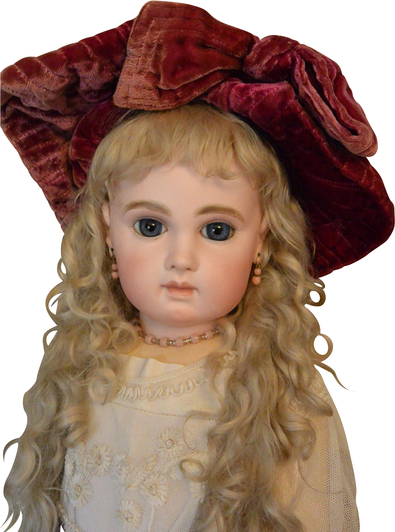 'wonderful Vintage Velvet Hat For Antique Doll' Found - Doll (1826x1826), Png Download