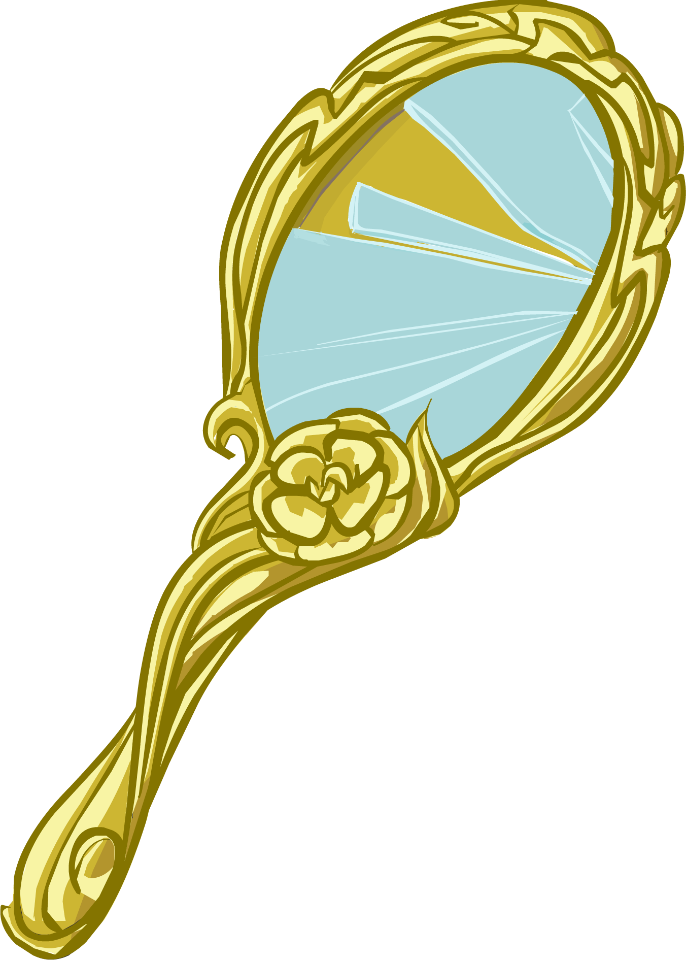 Antique Mirror - Transparent Broken Mirror Clipart (1352x1891), Png Download