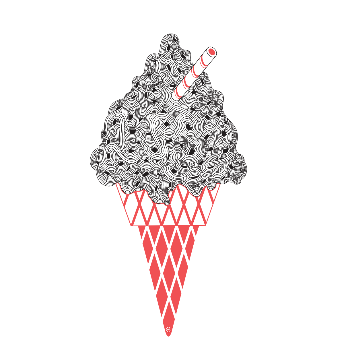 Ice Cream Cone (1260x1260), Png Download