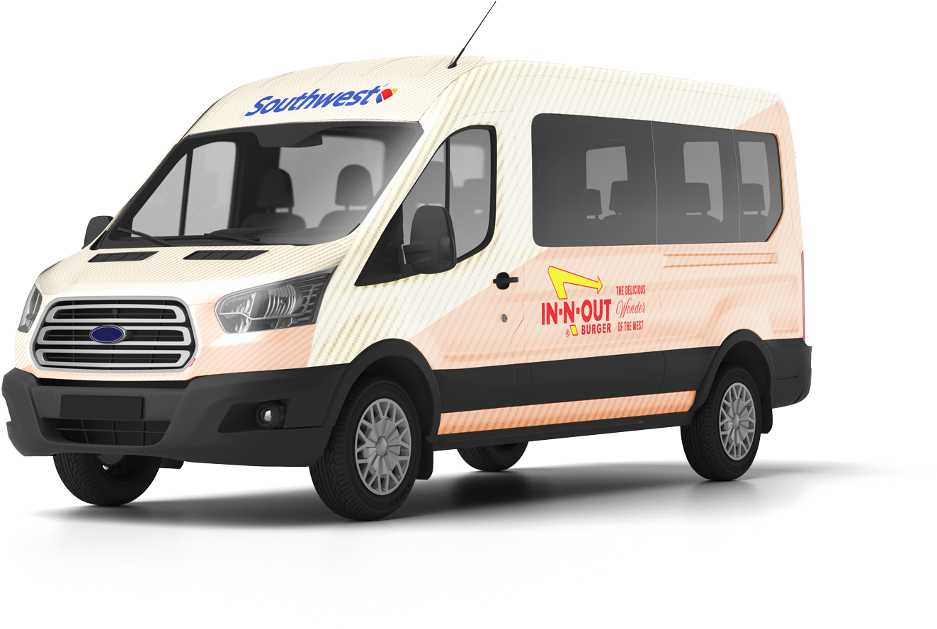 In N Outairportshuttle - Passenger Van Mock Up Free (2000x1200), Png Download