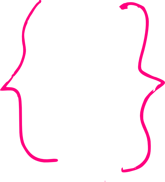 Pink Curly Bracket Clip Art At Clker - Pink Bracket Png (540x593), Png Download