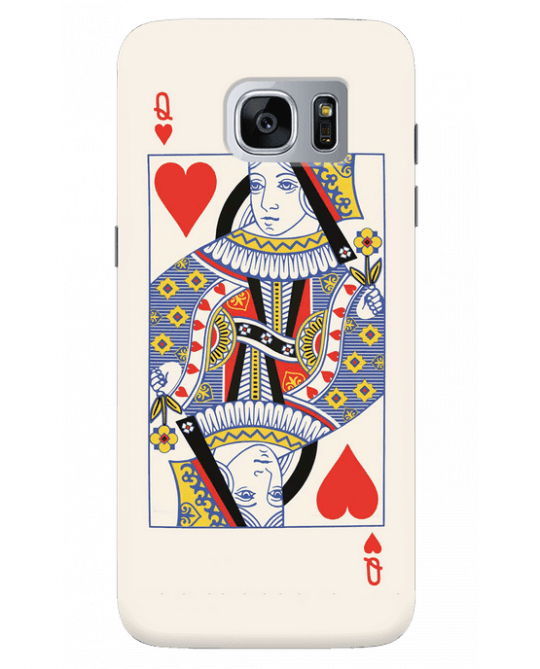 Queen Of Hearts Couple Case - Queen Of Heart In Playing Cards (540x669), Png Download