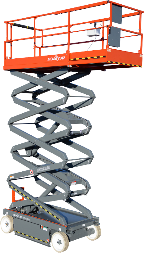 Scissor Lift Powered Access Hire - Elevator (465x815), Png Download