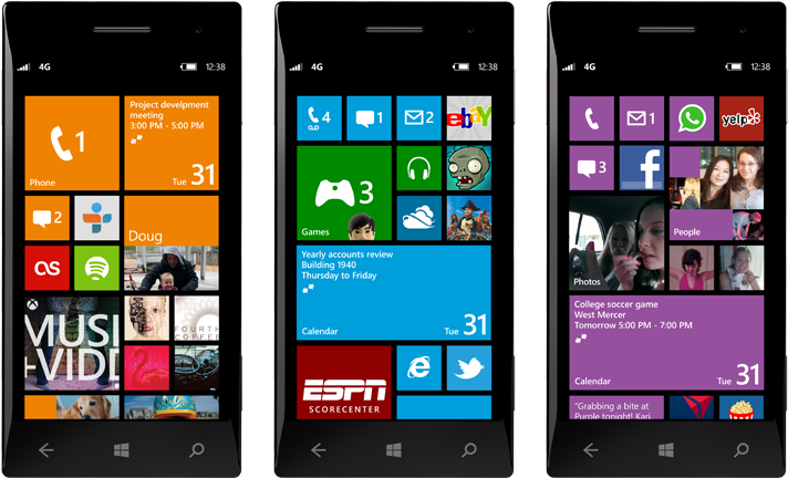 The Other Big Change Is That When The Size Of The Tiles - Microsoft Mobile Windows 8 (765x431), Png Download