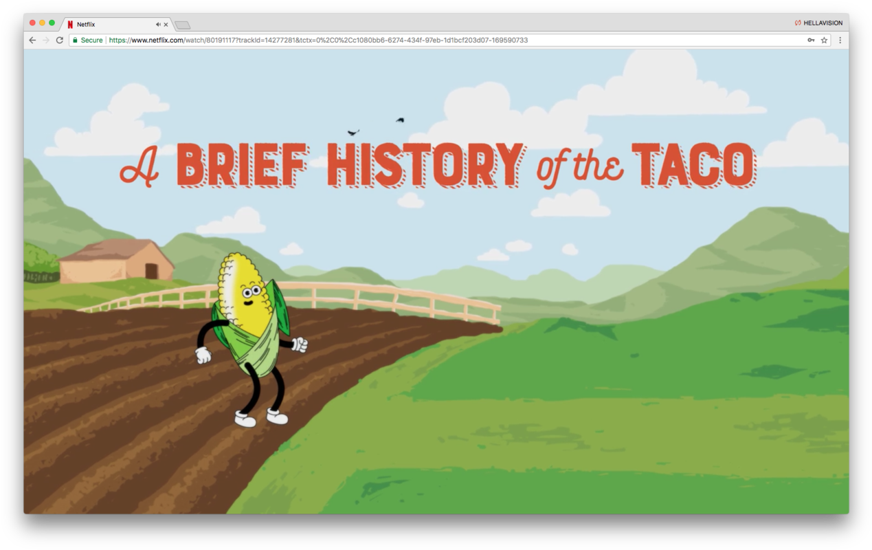 I Have An Animated Short On Netflix About Tacos It's - Illustration (1280x807), Png Download