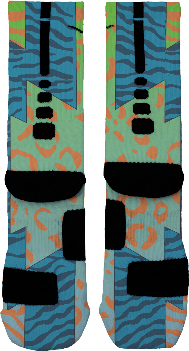 Kd Vi Liger Custom Nike Elites Socks Pinterest Printing - Nike (792x1224), Png Download