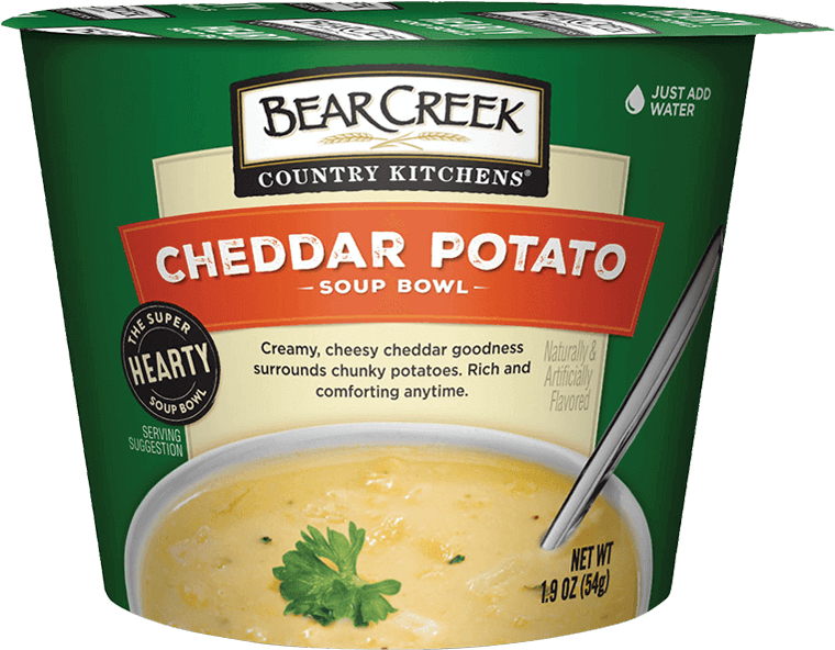 Cheddar Potato Soup Bowl - Bear Creek Soup Bowl, Hearty, Cheddar Potato - 1.9 (900x900), Png Download