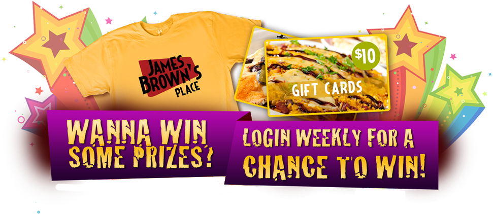 Everytime You Login, You Will Be Enter For A Chance - James Brown's Place (970x453), Png Download