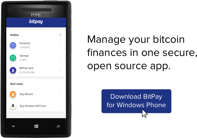 We're Excited To Continue To Develop For The Windows - Bitpay Personal Wallet (910x597), Png Download