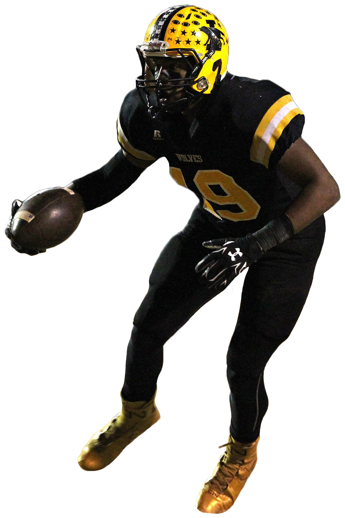 Png High School Football Jpg Library - High School Football Player Png (1197x1787), Png Download