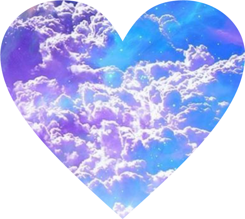 Love Magic Magical Cloud Pink Purple Fairy - Blue And Purple Love Heart (841x752), Png Download