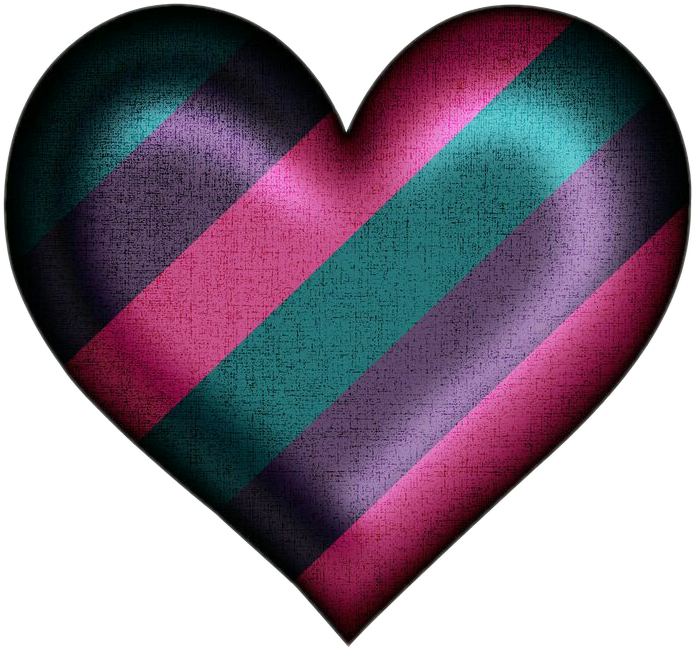 Striped Heart Clipart - Wallpaper (694x649), Png Download