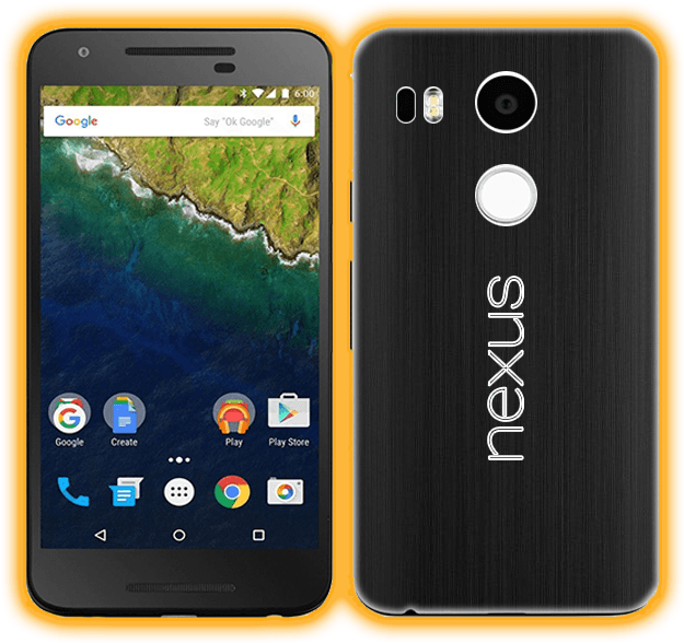 Brushed Metal Skins / Wraps - Google Nexus 6p H1512 (unlocked, 64gb, Aluminium Silver) (650x600), Png Download