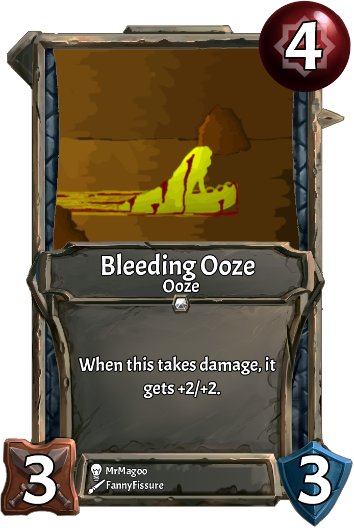 [card] Bleeding Ooze - Collective Community Card Game (700x1041), Png Download