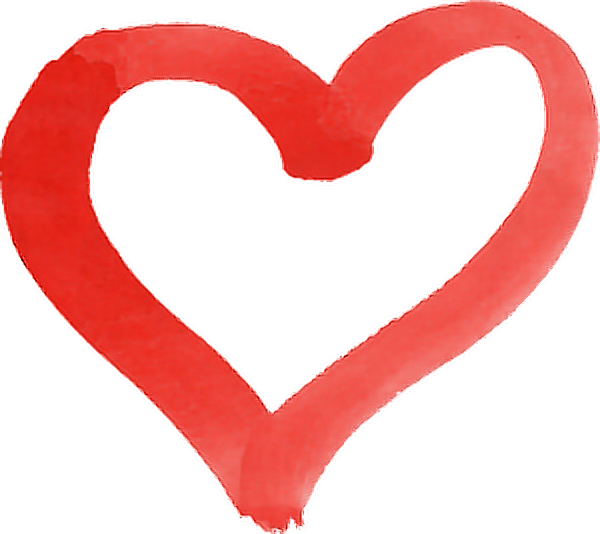 Heart Png Red Redheart Love Loveislove Painting Png - Watercolor Heart Transparent Background (600x534), Png Download