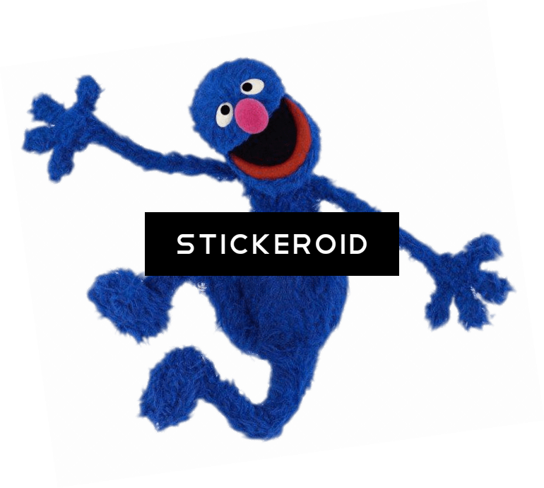 Sesame Street Grover Happy Jump - Grover Sesame Street (770x690), Png Download