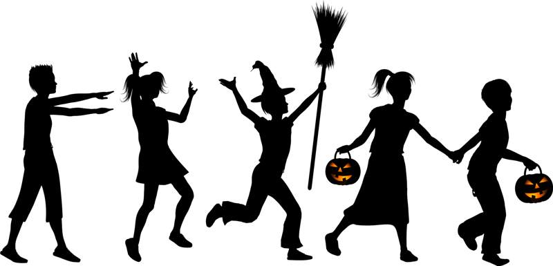 Halloween Children And Pumpkins (800x385), Png Download