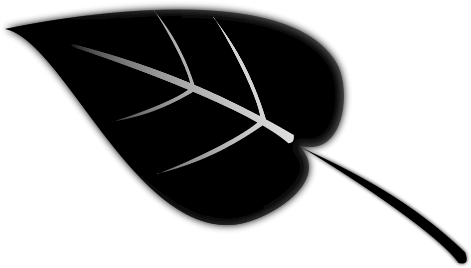 Leaf Silhouette Png - Leaf Silhouette Transparent Background (958x542), Png Download