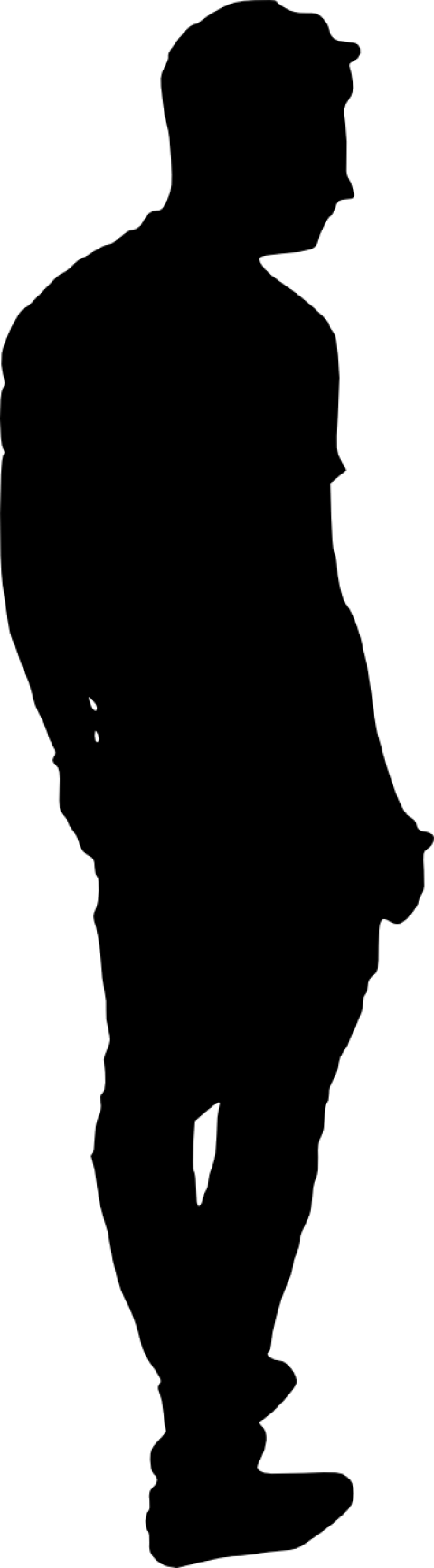 Free Png Man Silhouette Png - Silhouette Man Png (480x1735), Png Download