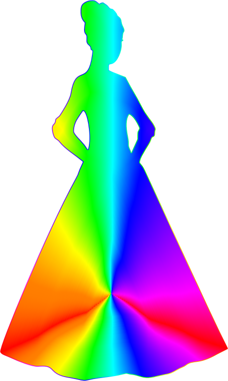 Princess Silhouette Spectrum - Illustration (464x772), Png Download