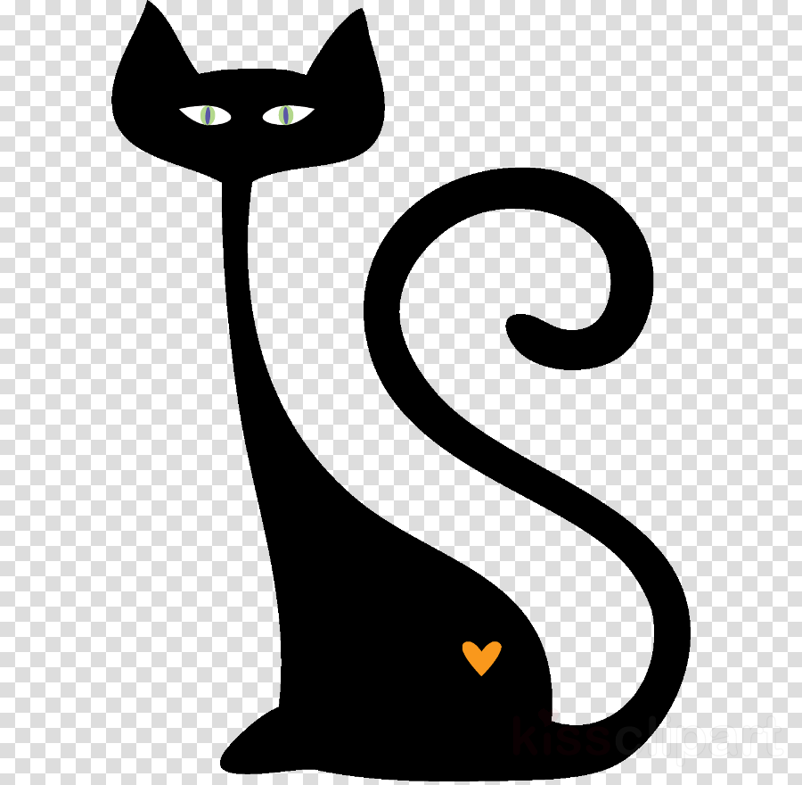 Silhouette Clipart Black Cat Whiskers - Gato De Bruja Png (900x880), Png Download